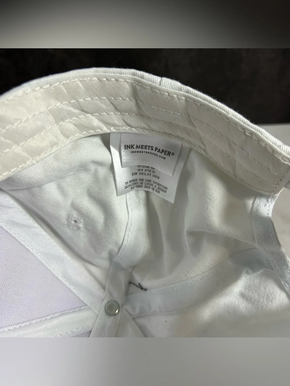 White 'Love' Baseball Cap with Rainbow Stitching